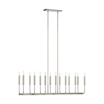 Brianna 14 Light Linear Chandelier in Polished Nickel by Visual Comfort Studio