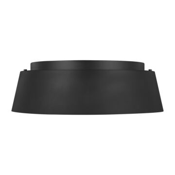Asher Three Light Flush Mount in Midnight Black by Visual Comfort Studio