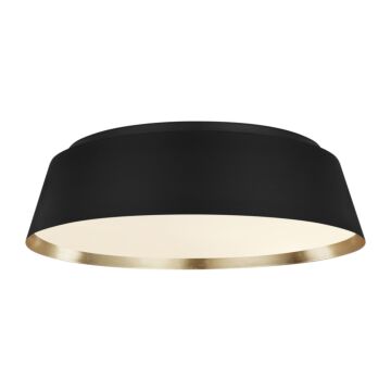 Asher Four Light Flush Mount in Midnight Black by Visual Comfort Studio