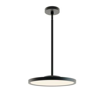 Edge Round Large LED Pendant in Black by AFX Lighting