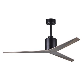 Eliza 6-Speed DC 56" Ceiling Fan in Matte Black with Gray Ash blades
