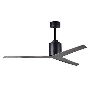 Eliza 6-Speed DC 56" Ceiling Fan in Matte Black with Old Oak Tone blades