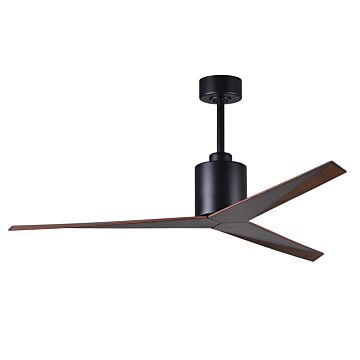 Eliza 6-Speed DC 56" Ceiling Fan in Matte Black with Walnut Tone blades