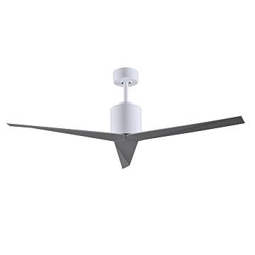 Eliza 6-Speed DC 56" Ceiling Fan in Gloss White with Brushed Nickel blades