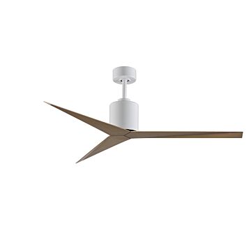 Eliza 6-Speed DC 56" Ceiling Fan in Gloss White with Gray Ash Tone blades