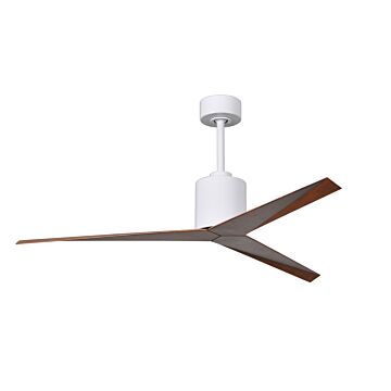 Eliza 6-Speed DC 56" Ceiling Fan in Gloss White with Walnut Tone blades