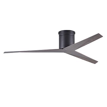 Eliza 6-Speed DC 56" Ceiling Fan in Matte Black with Old Oak Tone blades