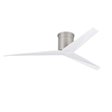 Eliza 6-Speed DC 56" Ceiling Fan in Brushed Nickel with Gloss White blades
