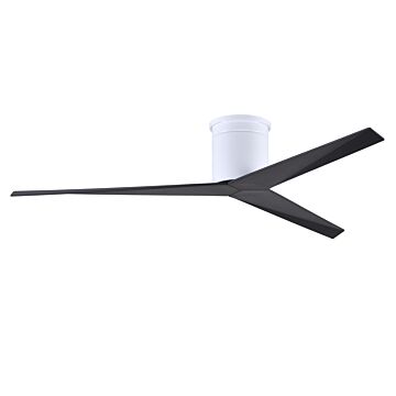 Eliza 6-Speed DC 56" Ceiling Fan in Gloss White with Matte Black blades