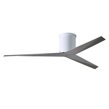 Eliza 6-Speed DC 56" Ceiling Fan in Gloss White with Brushed Nickel blades