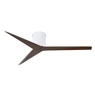 Eliza 6-Speed DC 56" Ceiling Fan in Gloss White with Walnut Tone blades
