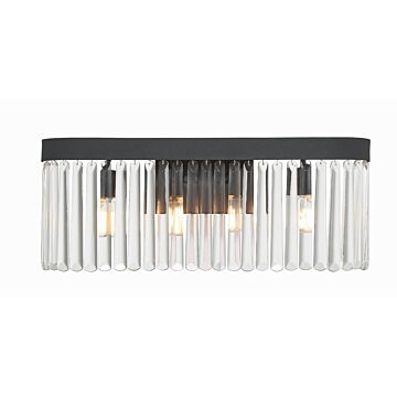 Emory Four Light Bath in Black Forged by Crystorama