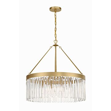 Emory Eight Light Chandelier in Modern Gold by Crystorama