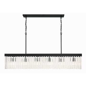 Emory Six Light Chandelier in Black Forged by Crystorama