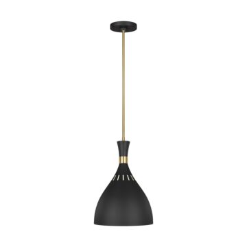 Joan One Light Pendant in Midnight Black by Visual Comfort Studio
