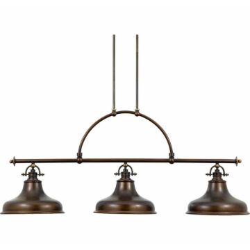 Emery Three Light Island Chandelier in Palladian Bronze by Quoizel