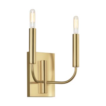 Brianna Two Light Wall Sconce in Burnished Brass by Visual Comfort Studio