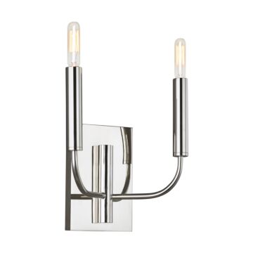 Brianna Two Light Wall Sconce in Polished Nickel by Visual Comfort Studio