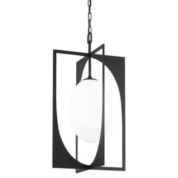Enzo One Light Lantern in Black Iron by Troy Lighting