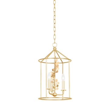 Adrienne Three Light Lantern in Vintage Gold Leaf by Troy Lighting