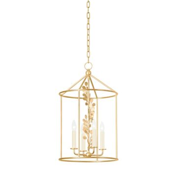 Adrienne Four Light Lantern in Vintage Gold Leaf by Troy Lighting