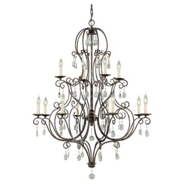 Generation Lighting Chateau Collection 12-Light Two Tier Chandelier in Bronze