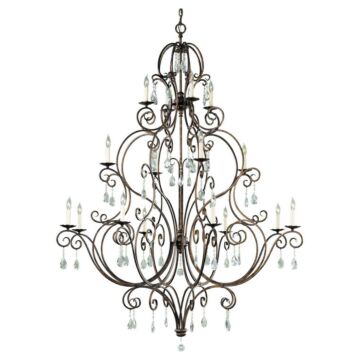 Chateau 16 Light Chandelier in Mocha Bronze by Generation Lighting.