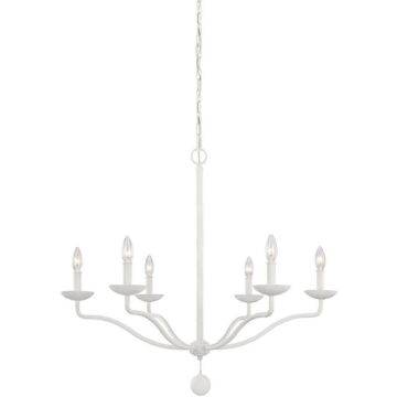 Annie Six Light Chandelier in Plaster White by Visual Comfort Studio