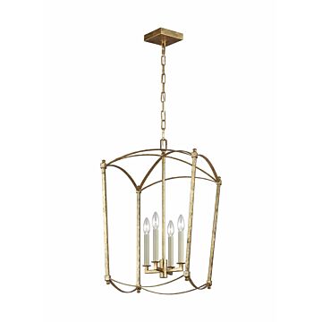 Thayer Four Light Lantern in Antique Gild by Visual Comfort Studio