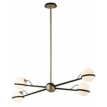 Troy Ace 4 Light 17 Inch Kitchen Island Light in Textured Bronze Brushed Brass