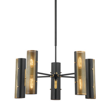 Mikka Ten Light Chandelier in Patina Brass by Troy Lighting