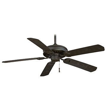 Sundowner 54" Ceiling Fan in Black Iron W Aged Iron Accents by Minka Aire