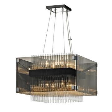 Apollo Eight Light Chandelier in BronzePolished Chrome by Troy Lighting