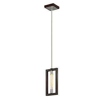 Enigma One Light Pendant in Textured BronzeStainless Steel by Troy Lighting