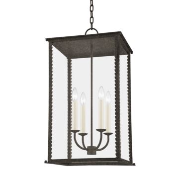 Zuma Four Light Outdoor Lantern in French Iron by Troy Lighting