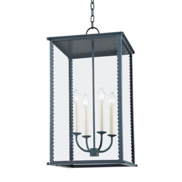 Zuma Four Light Outdoor Lantern in Verdigris by Troy Lighting