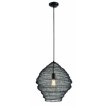 Wabi Sabi One Light Pendant in Soft Black by Troy Lighting