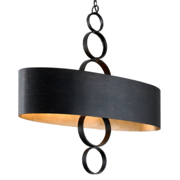 Rivington Six Light Linear Pendant in Charred Copper by Troy Lighting