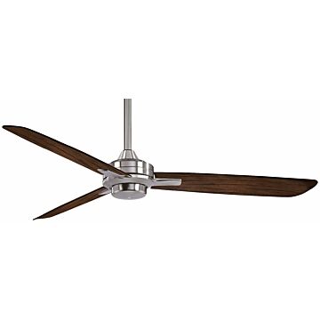 Minka Aire Rudolph 52 Inch Ceiling Fan in Brushed Nickel with Medium Maple Blades