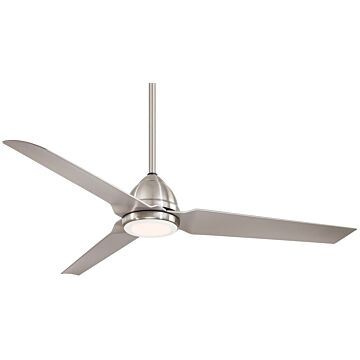 Java Led 54" Ceiling Fan in Brushed Nickel Wet by Minka Aire