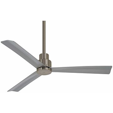 Simple 52"Ceiling Fan in Brushed Nickel Wet by Minka Aire
