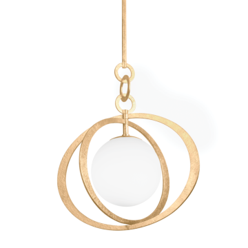 Olancha One Light Pendant in Vintage Gold Leaf by Troy Lighting
