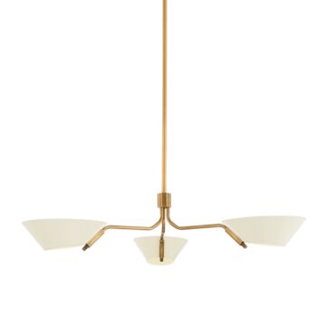 Sacramento Three Light Chandelier in Patina Brass And Soft Sand by Troy Lighting