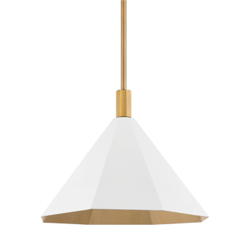 Huntley One Light Pendant in Patina Brass by Troy Lighting