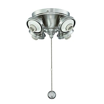  Fitters Ceiling Fan Light Kit in Brushed Nickel