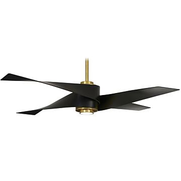 Artemis Iv 64"Ceiling Fan in Soft BrassMatte Black by Minka Aire