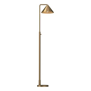 Remy One Light Floor Lamp in Brushed Gold by Alora