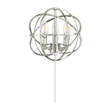 Savoy House North 10.5 Inch 3 Light Clear Glass Fan Light Kit in Aged Wood