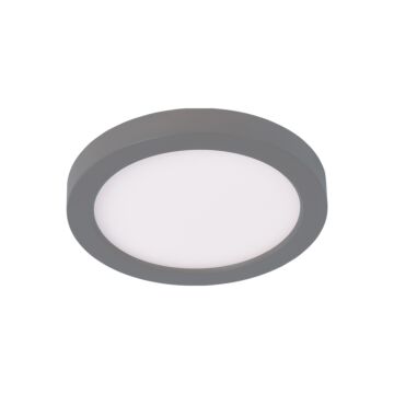 Round 1-Light LED Flush Mount Ceiling Light in Nickel