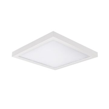 Square 1-Light LED Flush Mount Ceiling Light in White